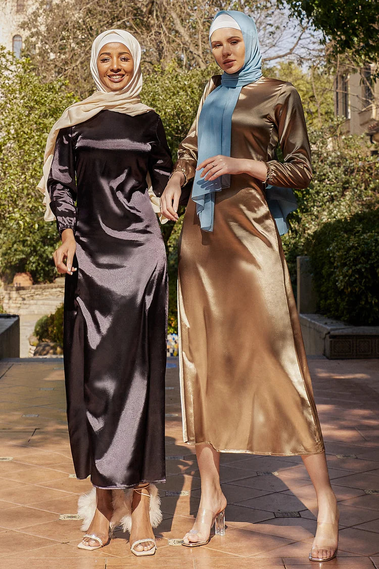 Aria Slim Dress - Deep Purple.