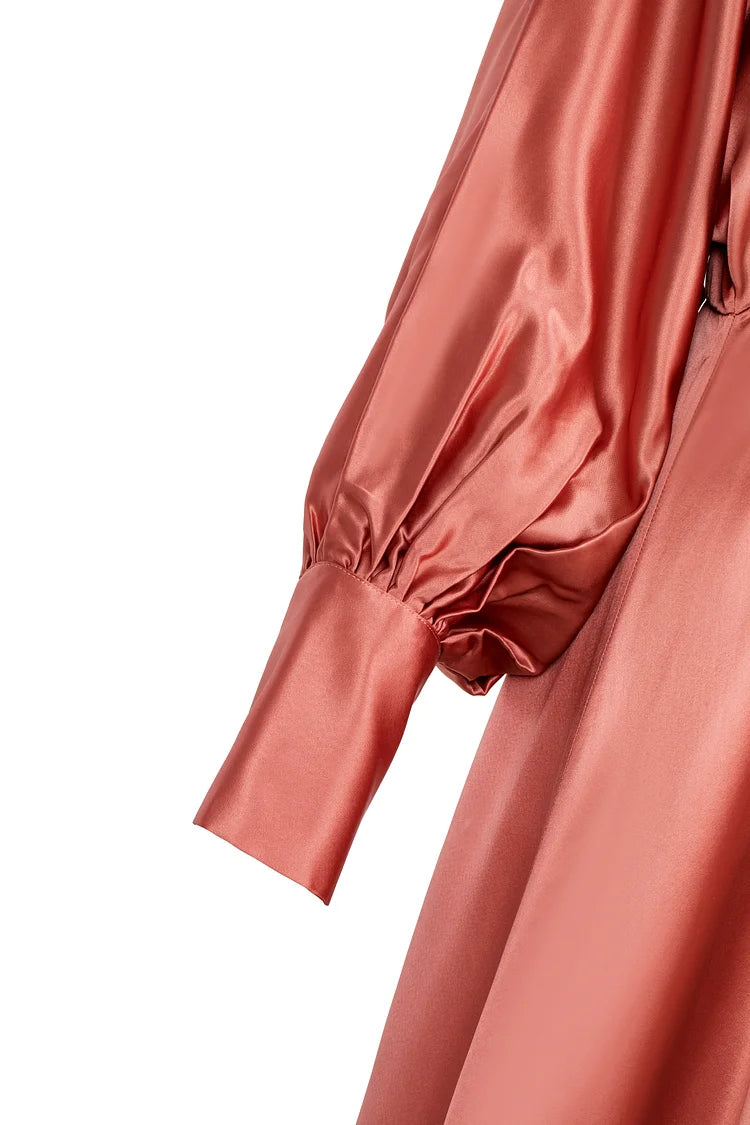 Imani Wrap Maxi Dress - Mauve.