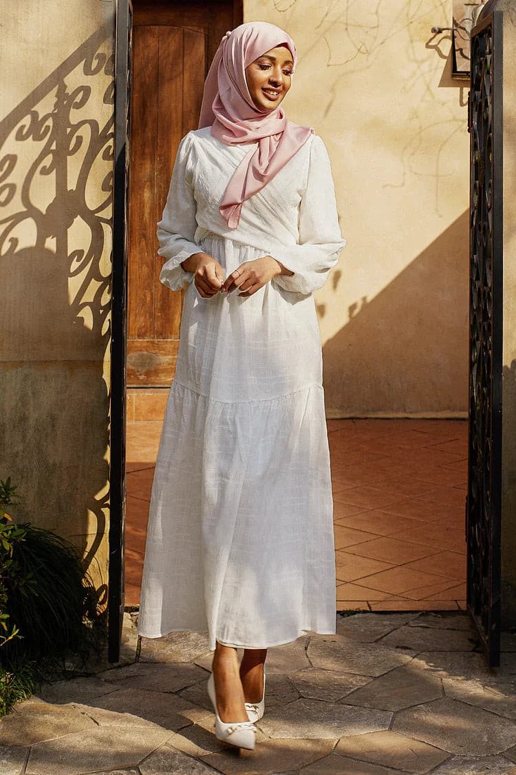 Muna Soft Embossed Tulle Maxi Dress - Day Dream.