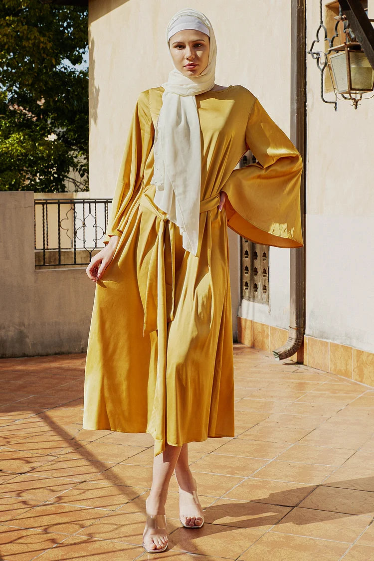 Aliya Silk Maxi Dress - Yellowmoon.