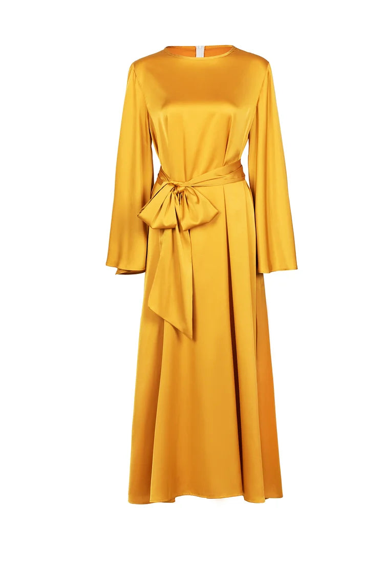 Aliya Silk Maxi Dress - Yellowmoon.