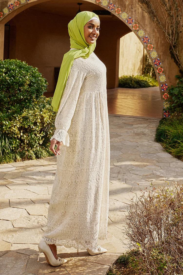 Jamila Lace Princess Maxi Dress - Vanilla Pie.