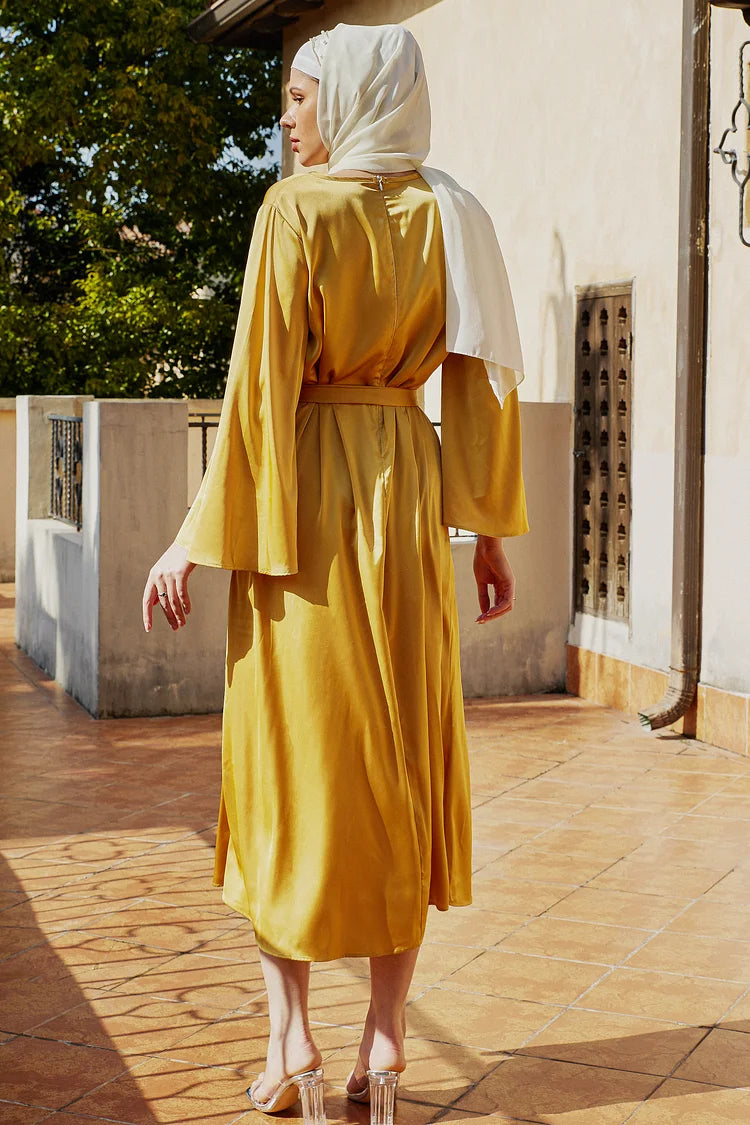 Aliya Silk Maxi Dress - Yellowmoon.
