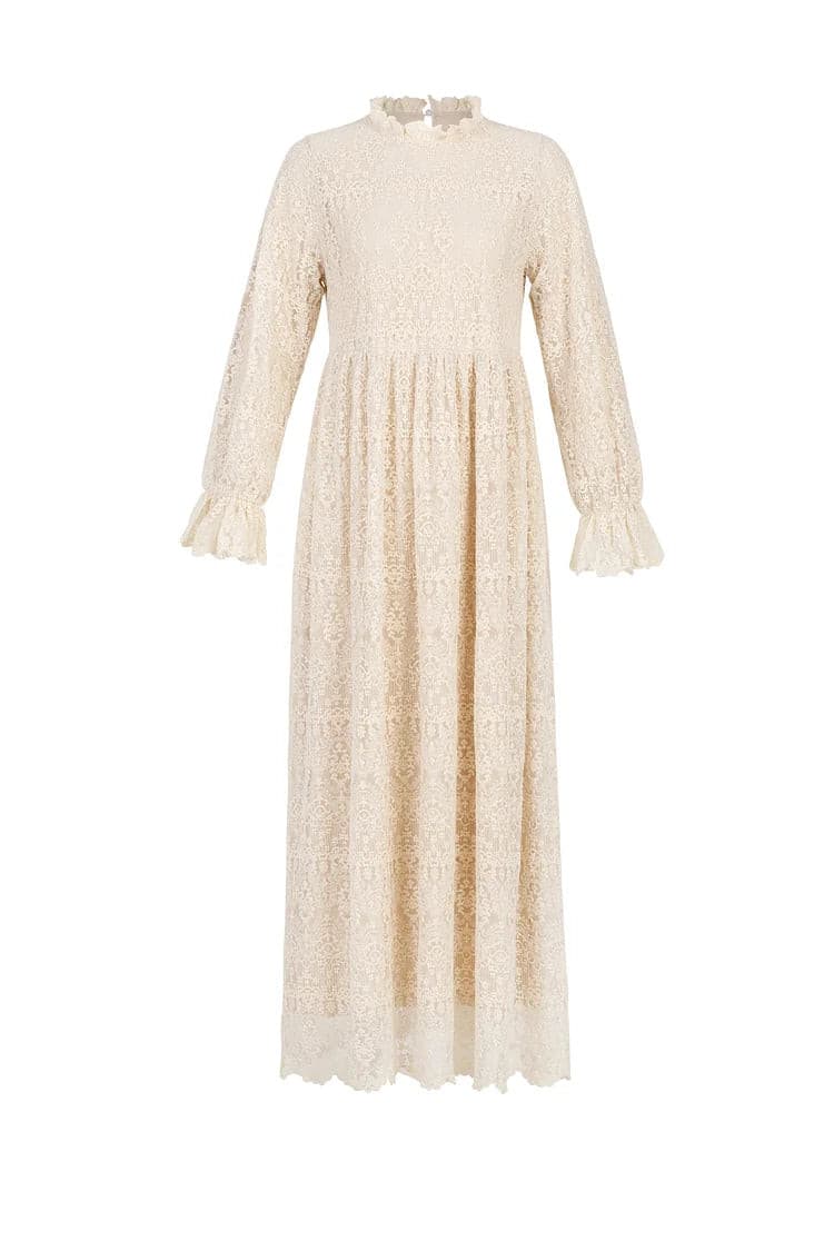 Jamila Lace Princess Maxi Dress - Vanilla Pie.
