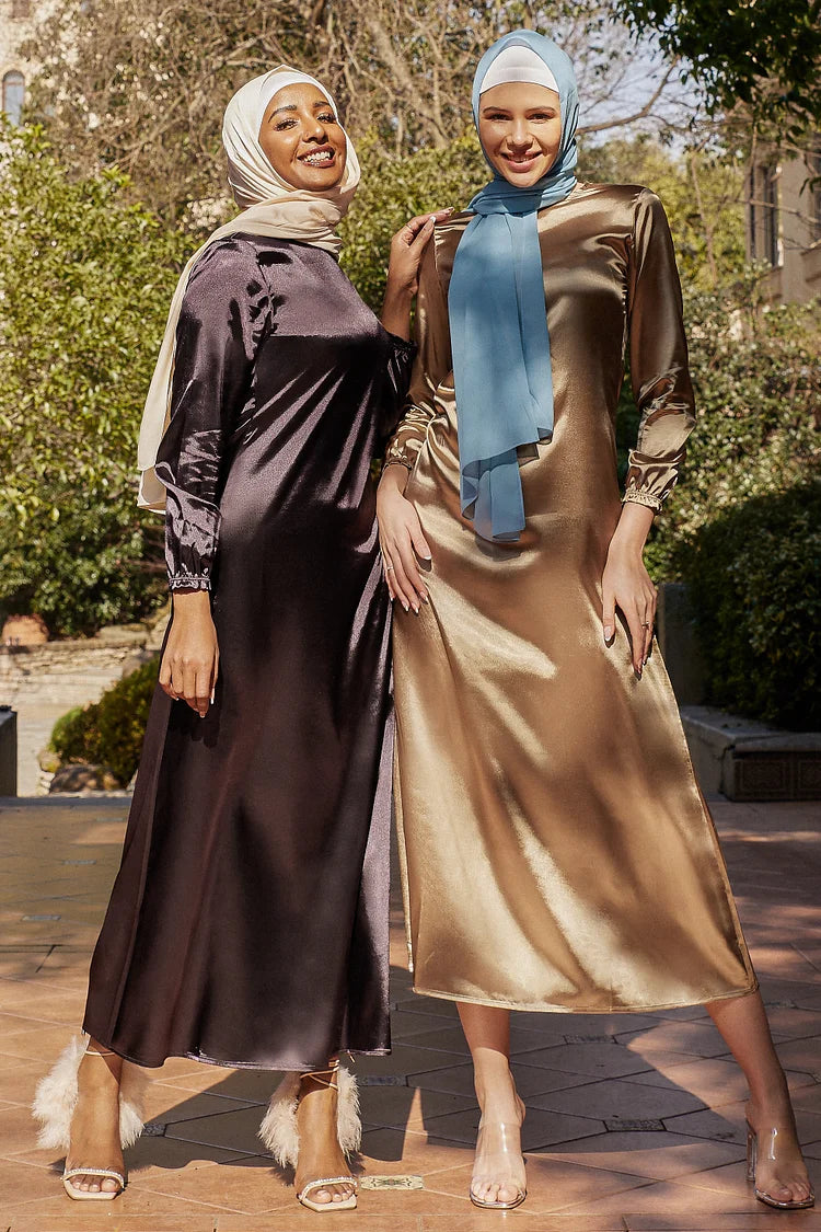 Aria Slim Dress - Deep Purple.