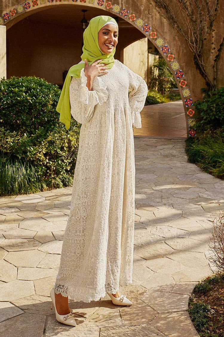 Jamila Lace Princess Maxi Dress - Vanilla Pie.