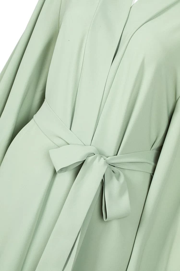 Vera Wrap Mint Abaya - Sage Garden.