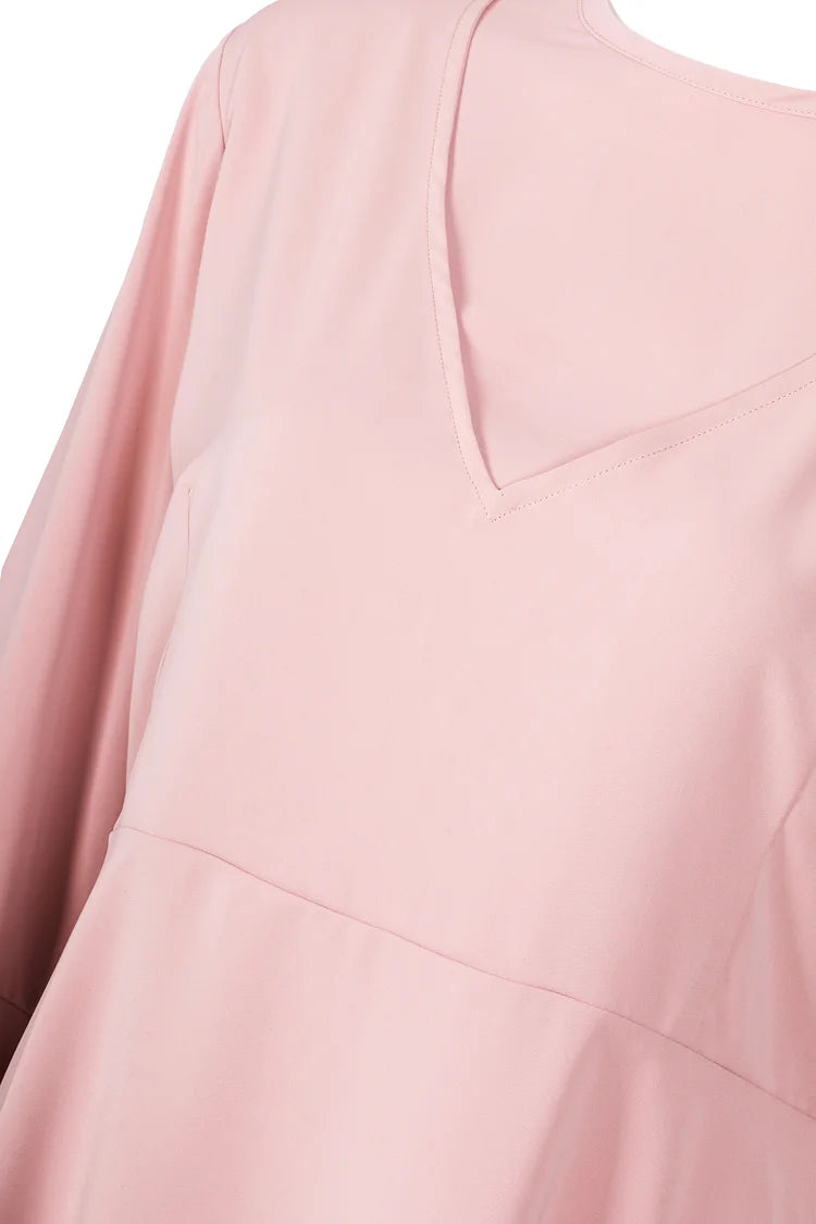 Oria Two Piece Set Blouses Top- Hushed Lilac.