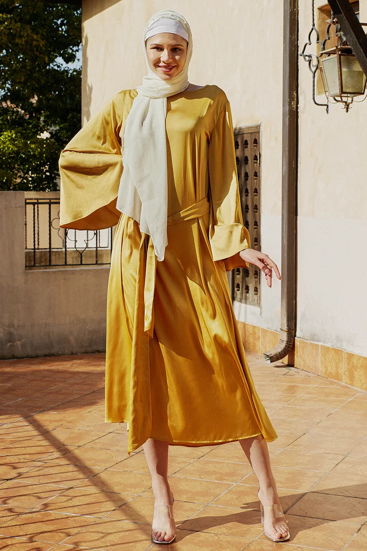 Aliya Silk Maxi Dress - Yellowmoon.