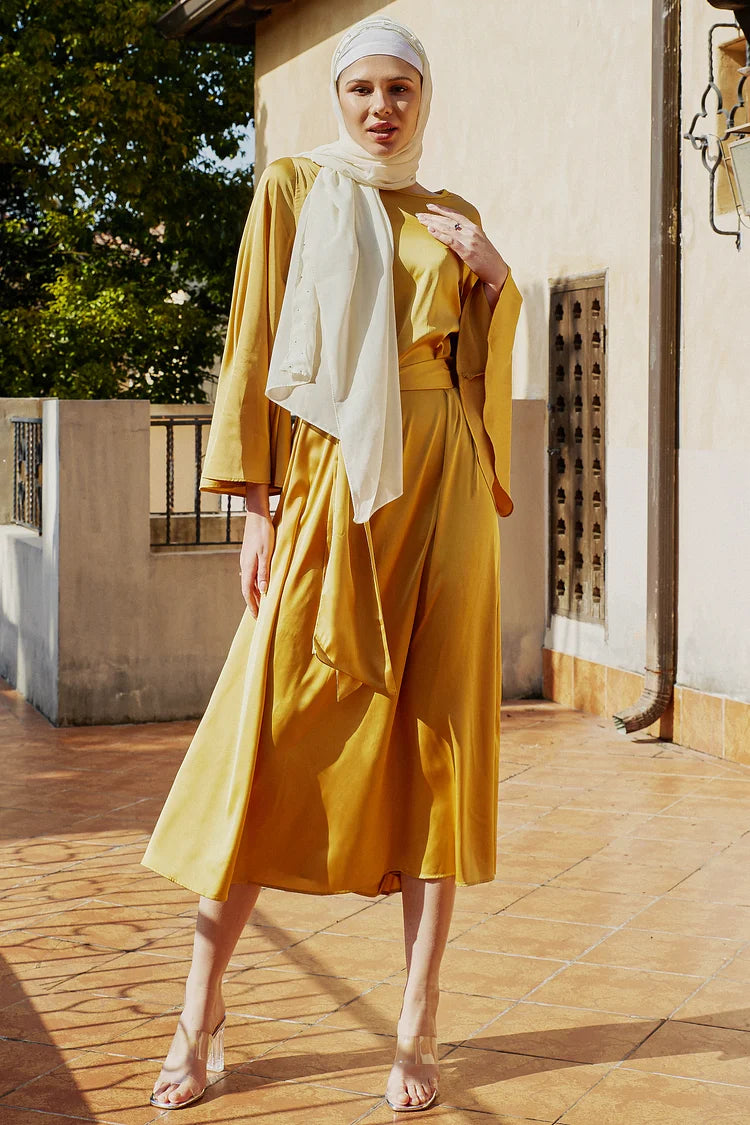 Aliya Silk Maxi Dress - Yellowmoon.