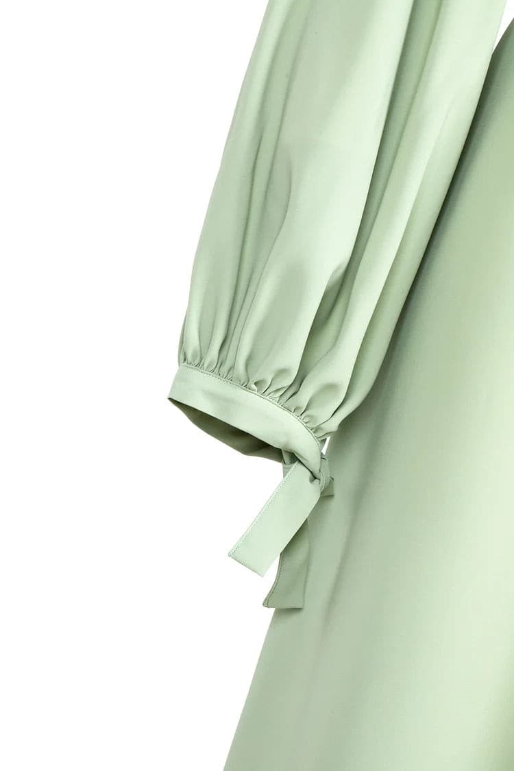 Vera Wrap Mint Abaya - Sage Garden.