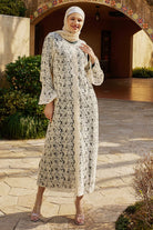 Aria Lace Bloom Pattern Wrap Tunic - Sunshine Garden.