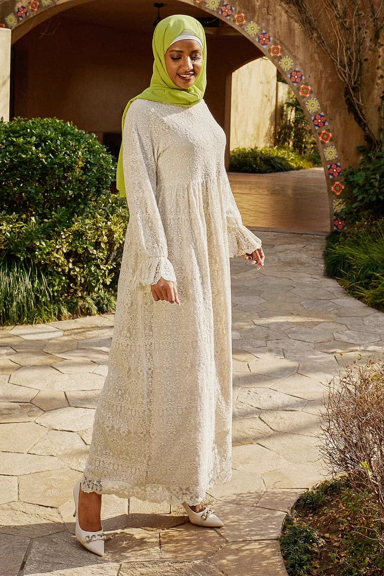 Jamila Lace Princess Maxi Dress - Vanilla Pie.